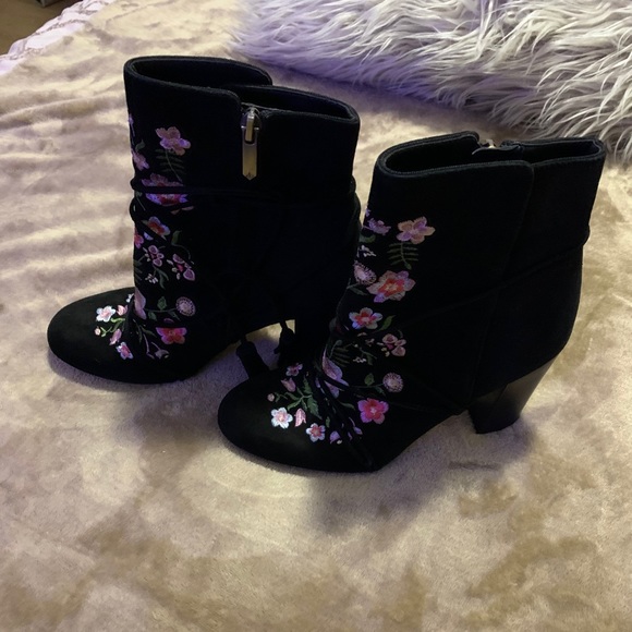 Sam Edelman Embroidered Suede Boots - Picture 3 of 4
